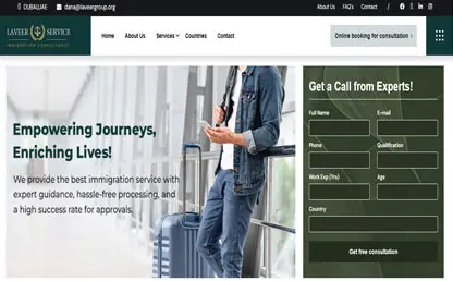 Laveer Immigration – Immigration Website Design by Zaprix IT Services